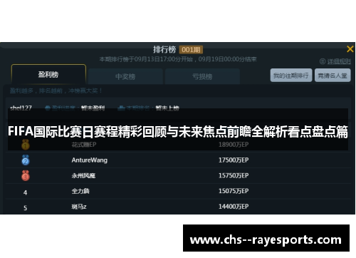 FIFA国际比赛日赛程精彩回顾与未来焦点前瞻全解析看点盘点篇 FIFA国际比赛日赛程精彩回顾与未来焦点前瞻全解析看点盘点篇